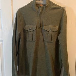 Men's Quarter Zip Cotton Sweater size M